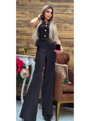 Костюм с елече в черно vivian